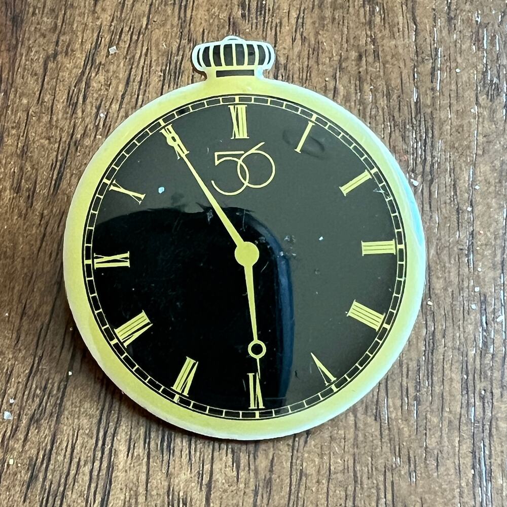 New Vintage Department 56 Stop Clock Watch Design Lapel Pin Brooch Collector